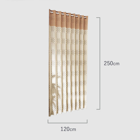 フリーカットアコーディオン間仕切り ベージュ×モカ 250cm.|s8